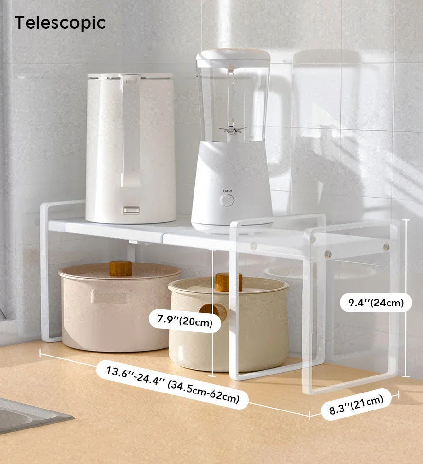 יום אחרון למבצע 49% הנחה🥳מתקן משטח מתרחב מפלדה עם עמיד בפני חלודה למזווה מטבח